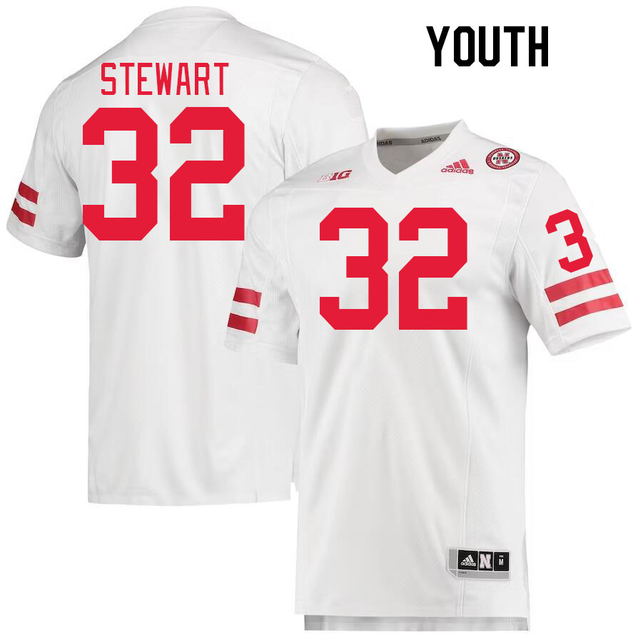 Youth #32 Rahmir Stewart Nebraska Cornhuskers College Football Jerseys Stitched Sale-White